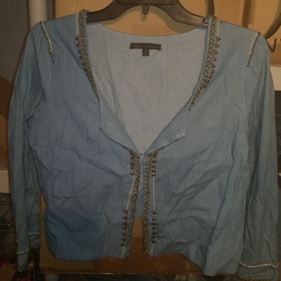 Lucca Couture Chain Stud & Bead Embellished Jacket - Picture 8 of 8